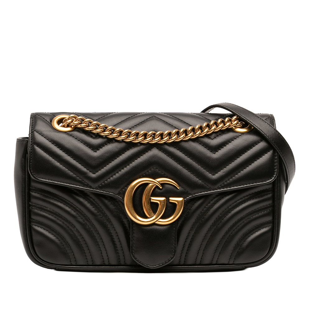 Pre-Loved Gucci Medium GG Marmont Matelasse Calfskin Shoulder Bag